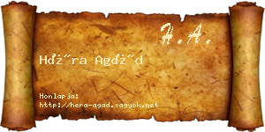 Héra Agád névjegykártya